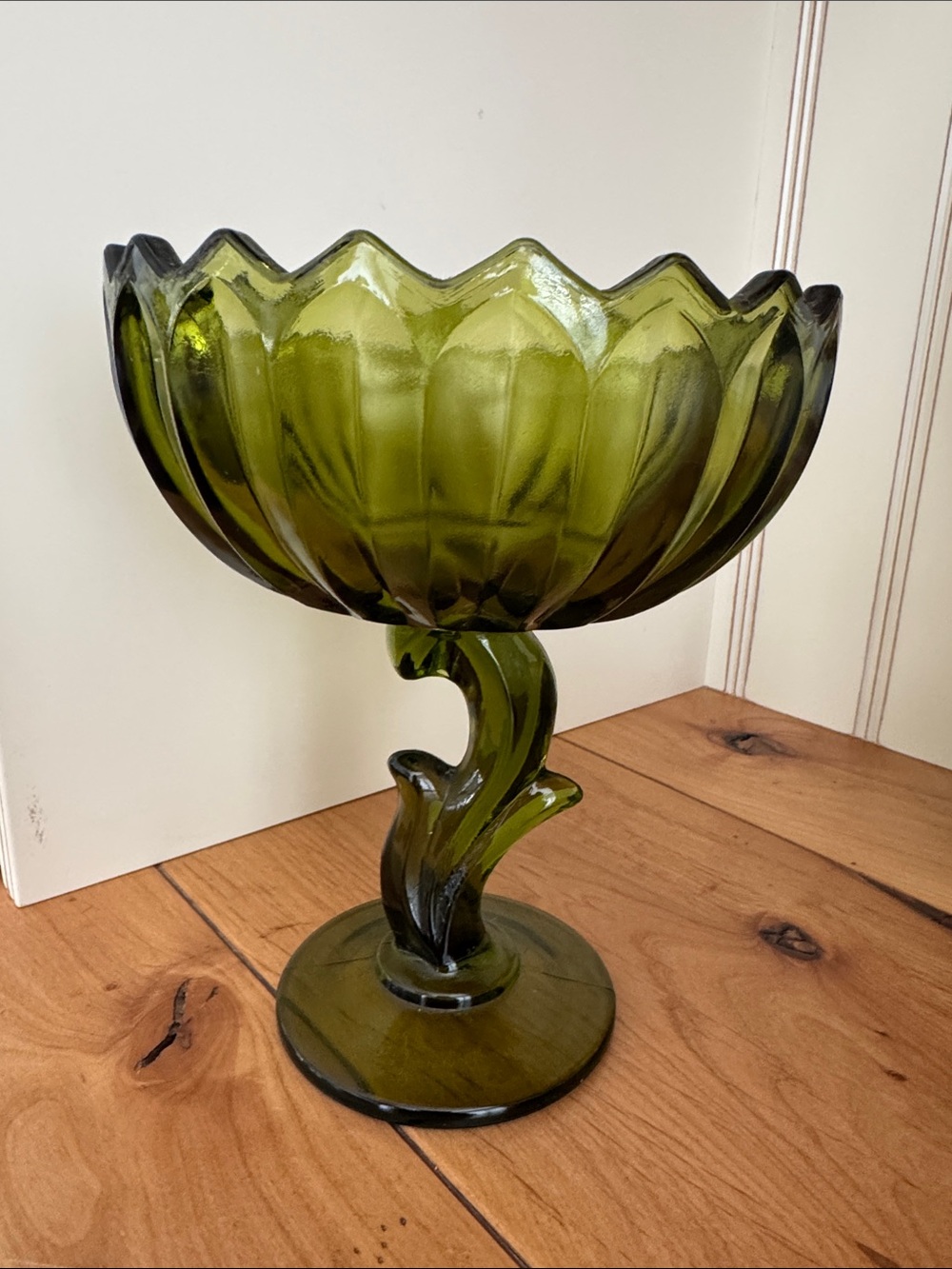 Vintage Indiana Glass Lotus Blossom Compote